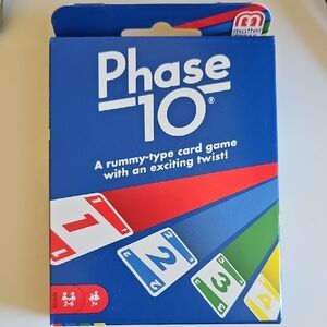 Mattel Phase 10 Card Game - Blue and Red